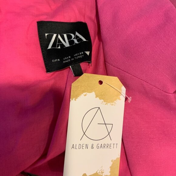 Zara Pink Cropped Blazer, Size Small - Picture 5 of 5